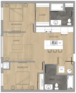 The Yard Apartments - Floorplan Gambert