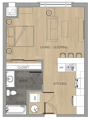 The Yard Apartments - Floorplan Lampe