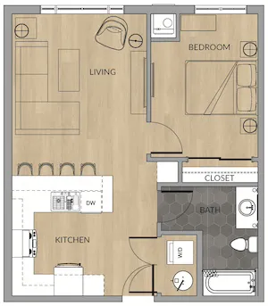The Yard Apartments - Floorplan Otterbach