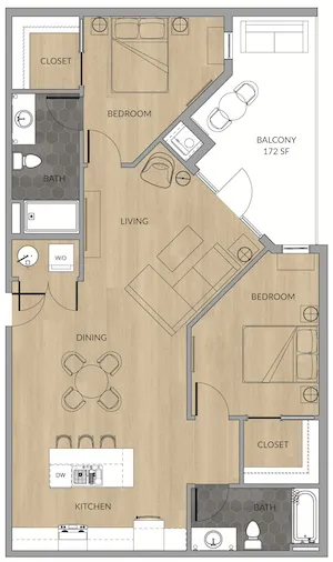 The Yard Apartments - Floorplan Sellinger
