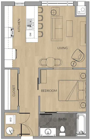 The Yard Apartments - Floorplan Weis